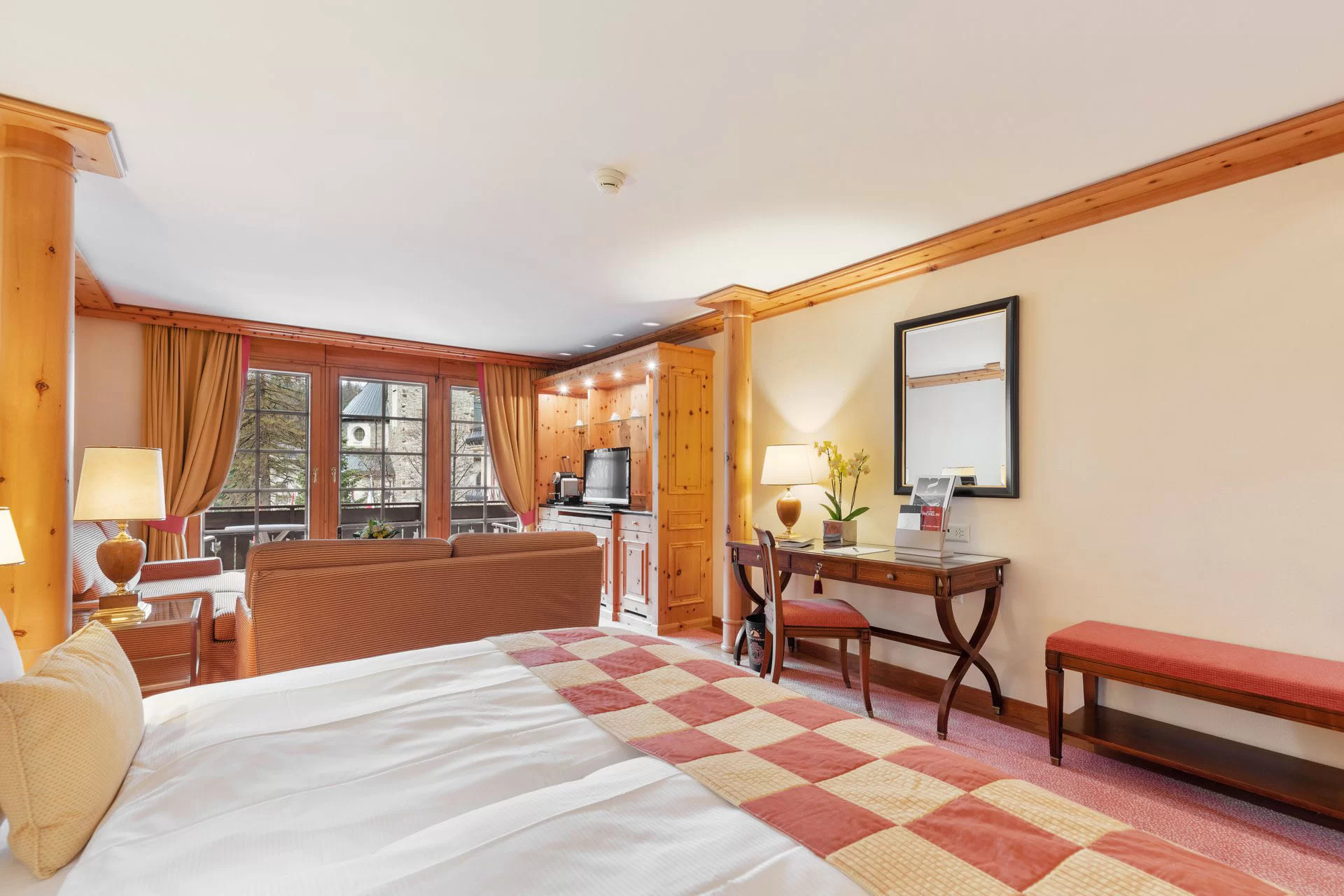 Classic Superior Double Room Bedroom View - Grand Hotel Zermatterhof