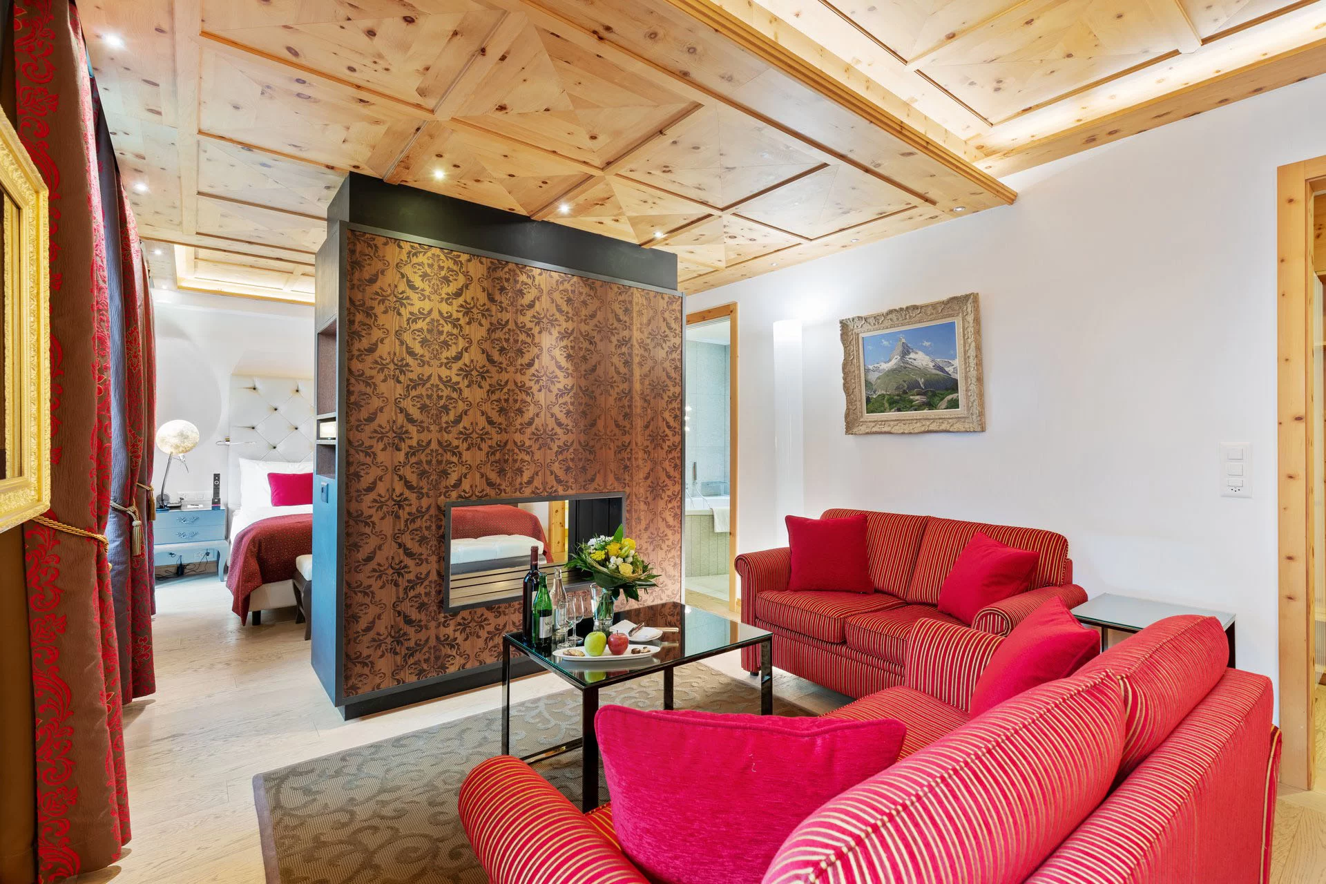 Superior One Bedroom Suite Sofas - Grand Hotel Zermatterhof