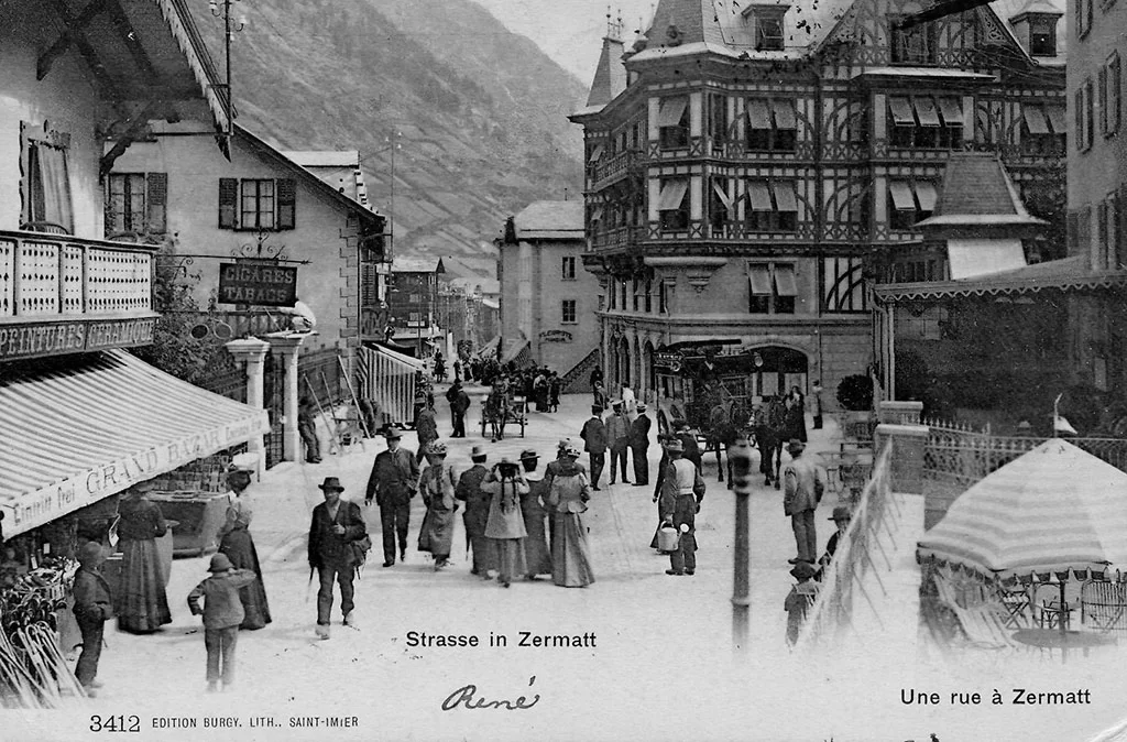 Zermatt History - High Street - Grand Hotel Zermatterhof